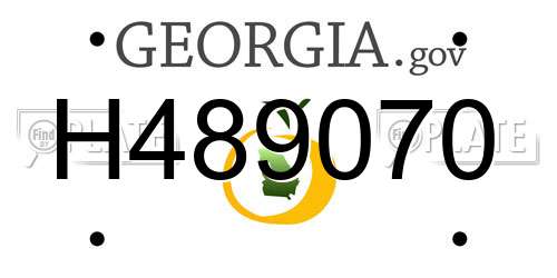 H489070 Georgia License Plate