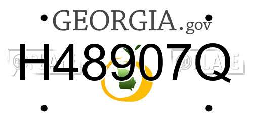 H48907Q Georgia License Plate