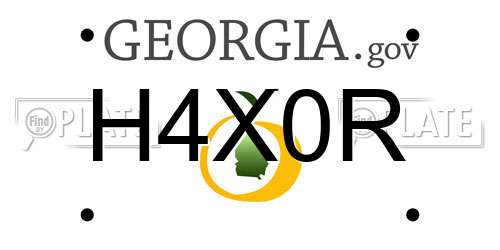H4X0R Georgia License Plate