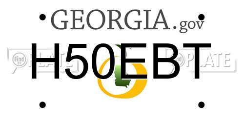 H50EBT Georgia License Plate