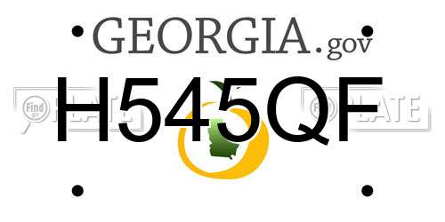 H545QF Georgia License Plate