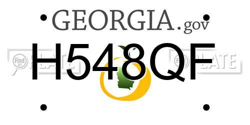 H548QF Georgia License Plate