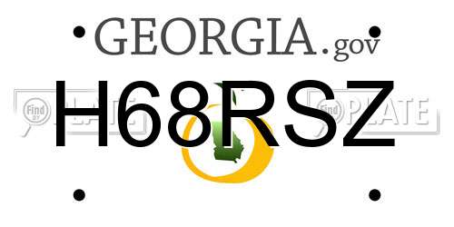 H68RSZ Georgia License Plate