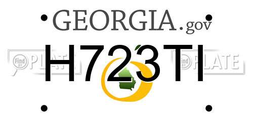 H723TI Georgia License Plate