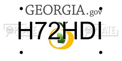 H72HDI Georgia License Plate