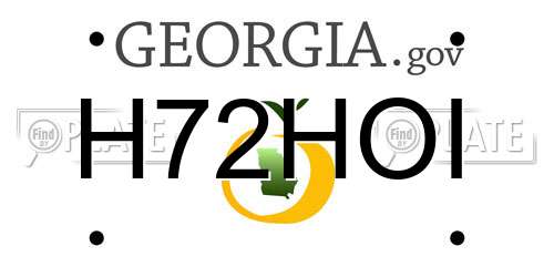 H72HOI Georgia License Plate