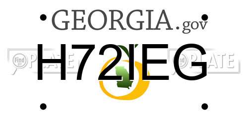 H72IEG Georgia License Plate