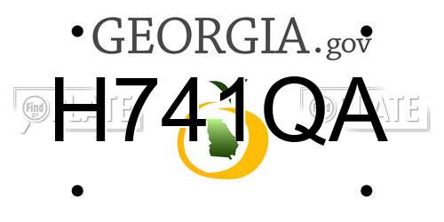 H741QA Georgia License Plate
