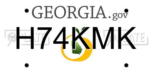H74KMK Georgia License Plate