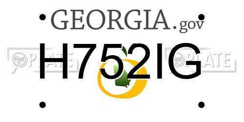 H752IG Georgia License Plate