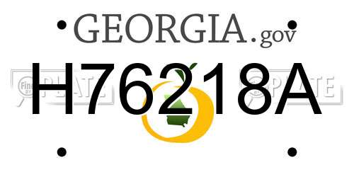 H76218A Georgia License Plate
