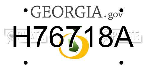 H76718A Georgia License Plate