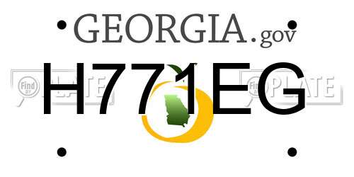 H771EG Georgia License Plate