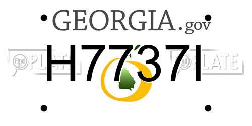 H7737I Georgia License Plate