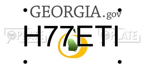 H77ETI Georgia License Plate