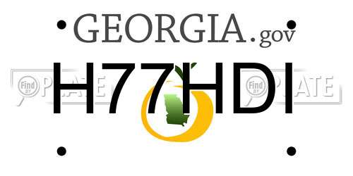 H77HDI Georgia License Plate
