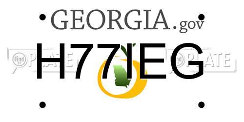 H77IEG Georgia License Plate