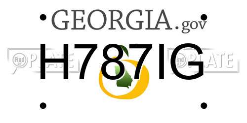 H787IG Georgia License Plate