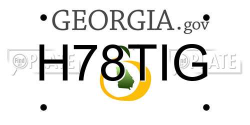 H78TIG Georgia License Plate