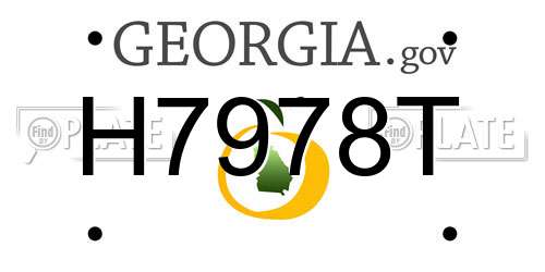 H7978T Georgia License Plate