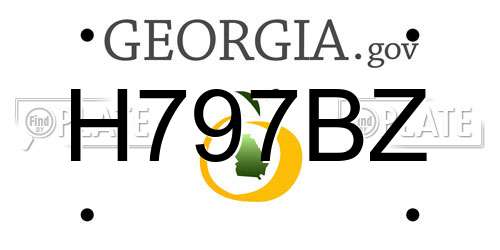 H797BZ Georgia License Plate