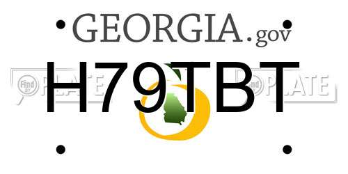 H79TBT Georgia License Plate