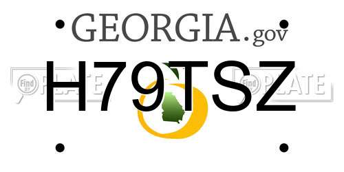 H79TSZ Georgia License Plate