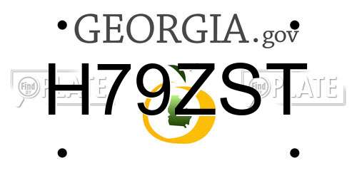 H79ZST Georgia License Plate
