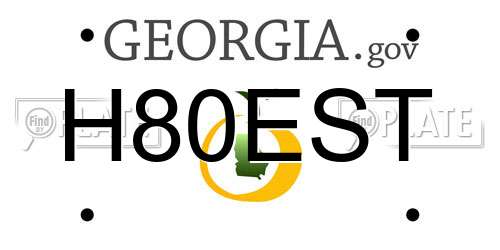 H80EST Georgia License Plate