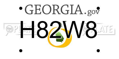 H82W8 Georgia License Plate