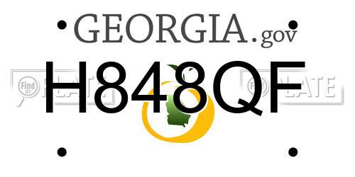 H848QF Georgia License Plate