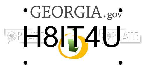 H8IT4U Georgia License Plate