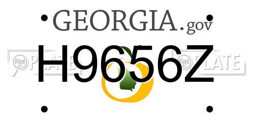 H9656Z Georgia License Plate