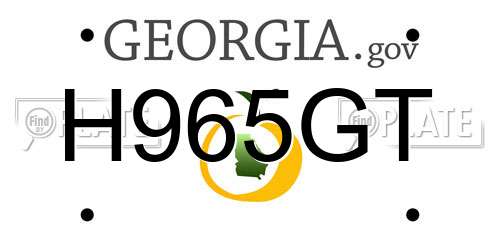 H965GT Georgia License Plate