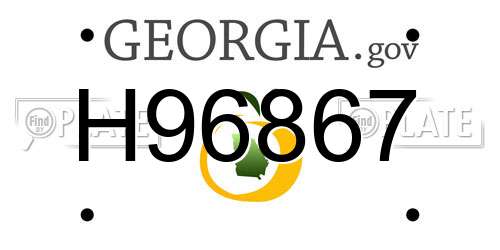 H96867 Georgia License Plate