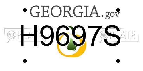 H9697S Georgia License Plate
