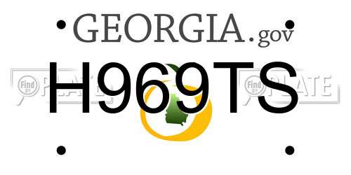 H969TS Georgia License Plate