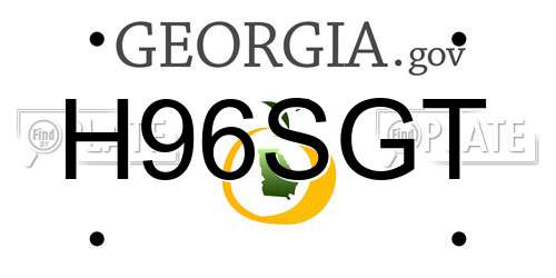 H96SGT Georgia License Plate