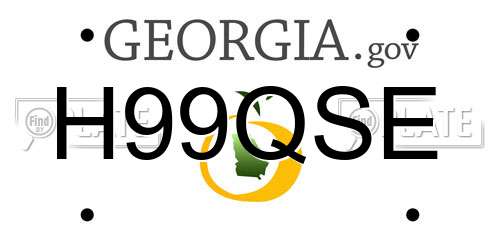 H99QSE Georgia License Plate
