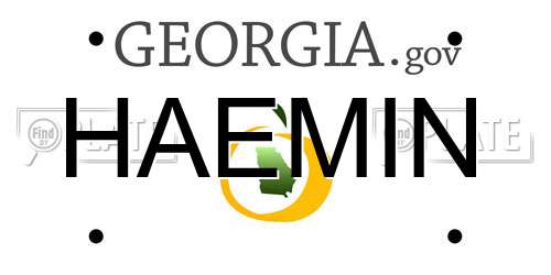 HAEMIN Georgia License Plate