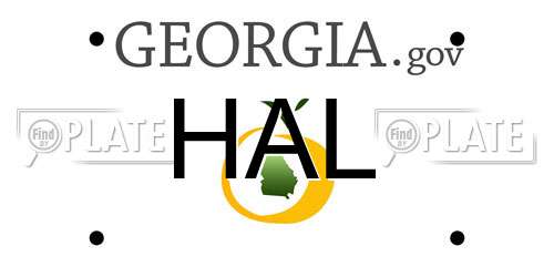 HAL Georgia License Plate