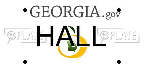 HALL Georgia License Plate