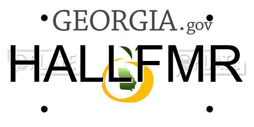 HALLFMR Georgia License Plate