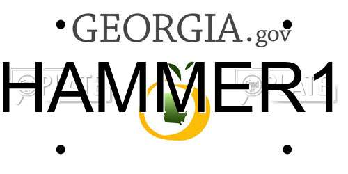 HAMMER1 Georgia License Plate