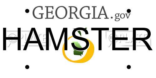 HAMSTER Georgia License Plate