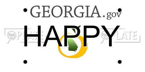 HAPPY Georgia License Plate