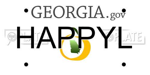 HAPPYL Georgia License Plate