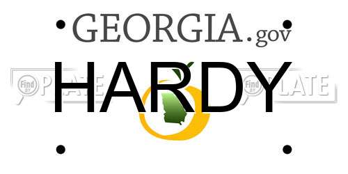 HARDY Georgia License Plate