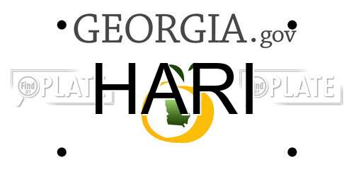 HARI Georgia License Plate