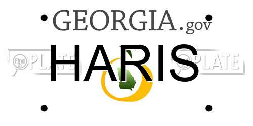 HARIS Georgia License Plate